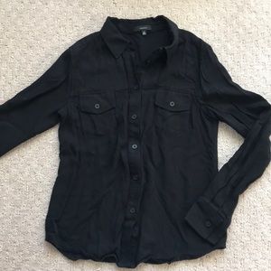 Aritzia Black Button up